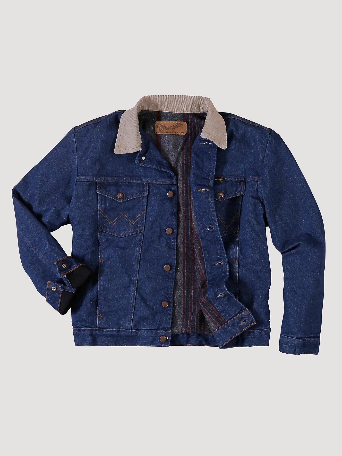 Wrangler Blanket Lined Corduroy Collar Denim Jacket
