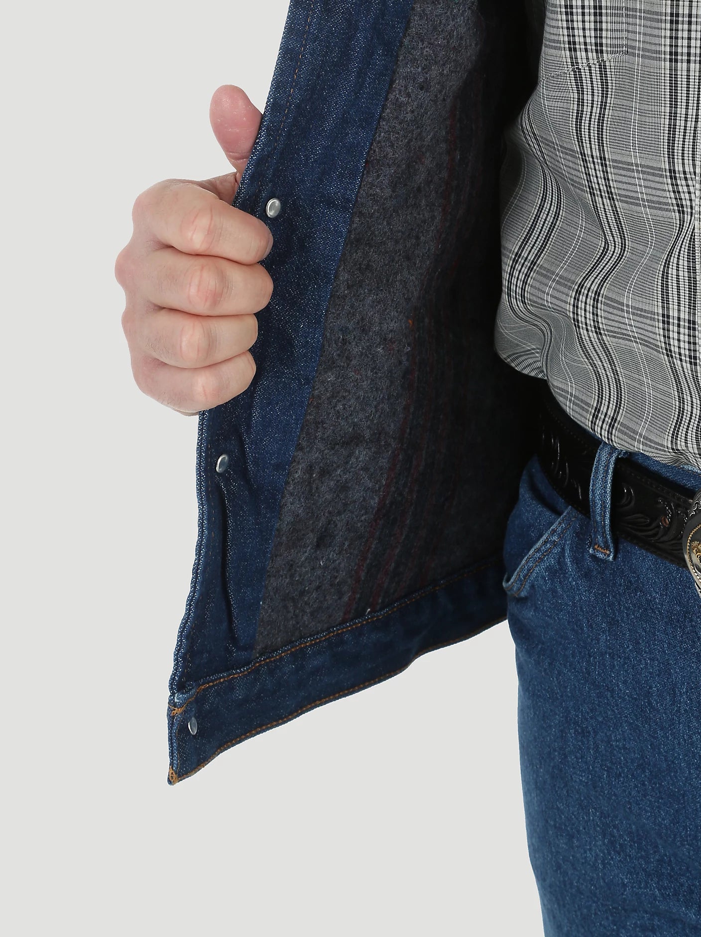 Wrangler Blanket Lined Corduroy Collar Denim Jacket