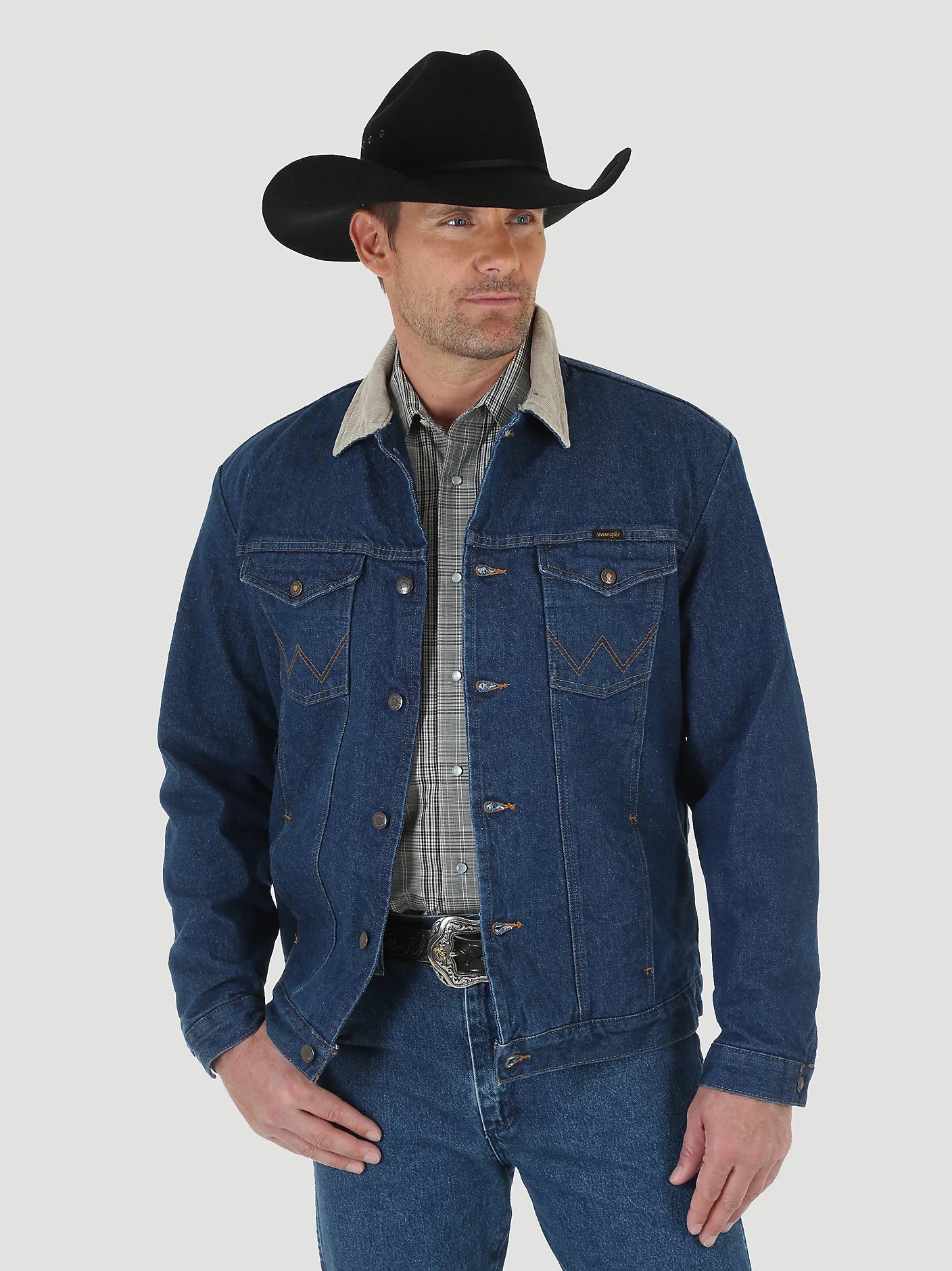 Wrangler Blanket Lined Corduroy Collar Denim Jacket