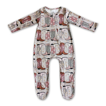 Boots Print Baby Pajamas
