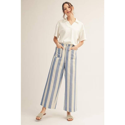 Stripe Wide Leg Pants