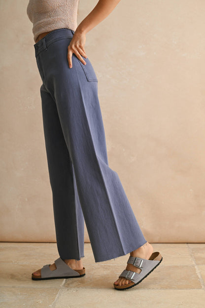 Straight Leg Wide Denim Pants