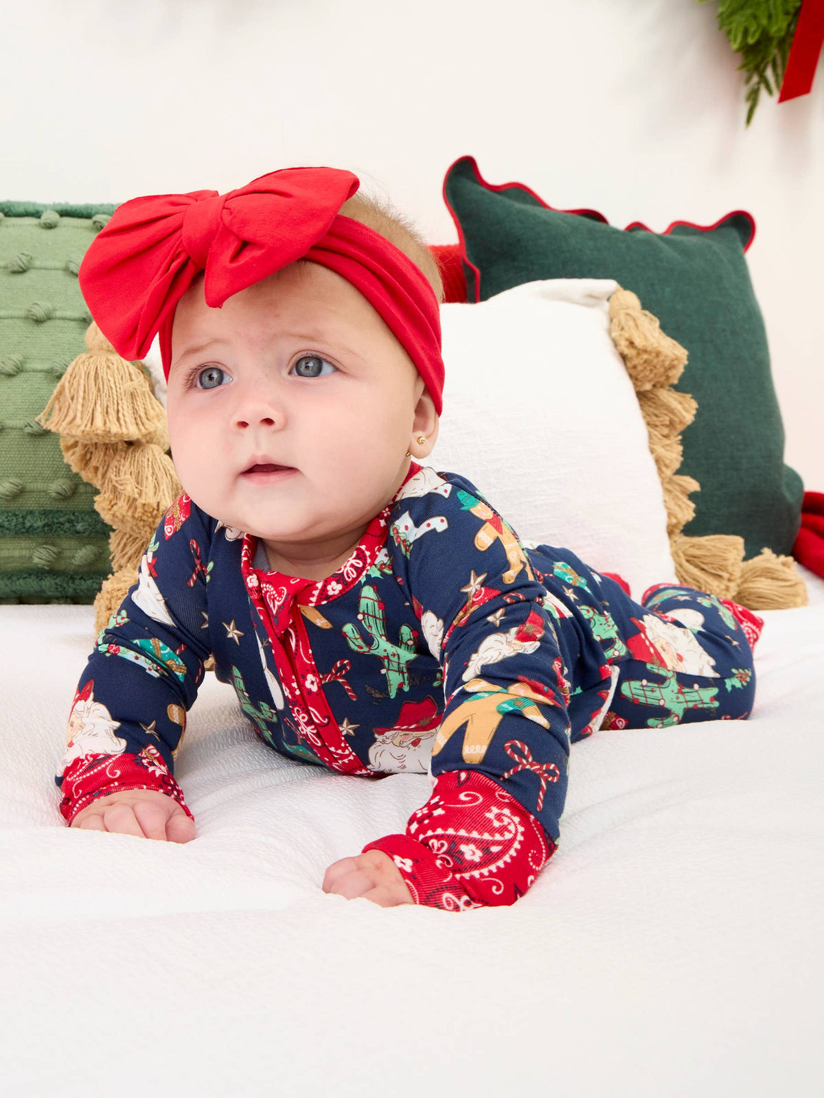 SoftSnooze™ Baby Santa Footie Pajamas