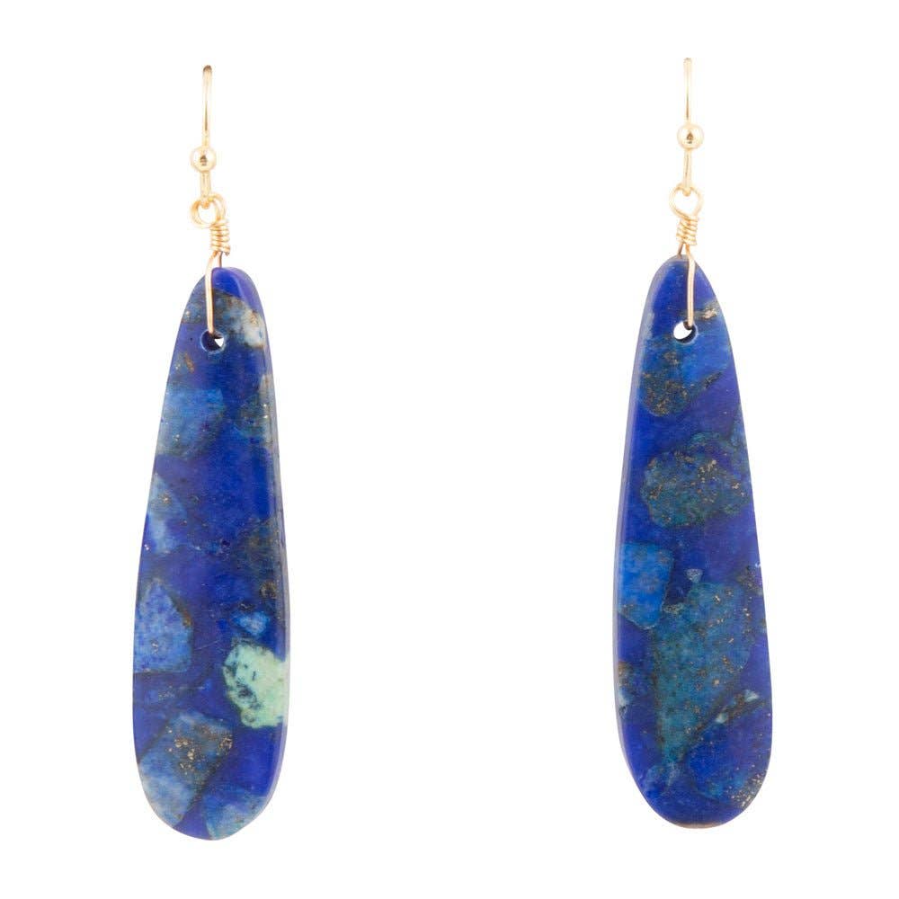 Barse Cobalt Blue Lapis Earrings