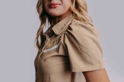Tan Button Down Shirt