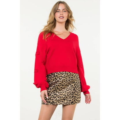 Flower Detail Knit Top