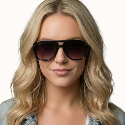 Cruz - Unisex Aviator Sunglasses – Polarized Hair-Friendly