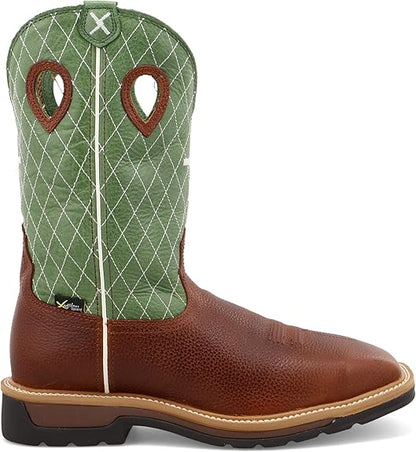 Twisted X Cognac & Lime 12" Western Work Boots