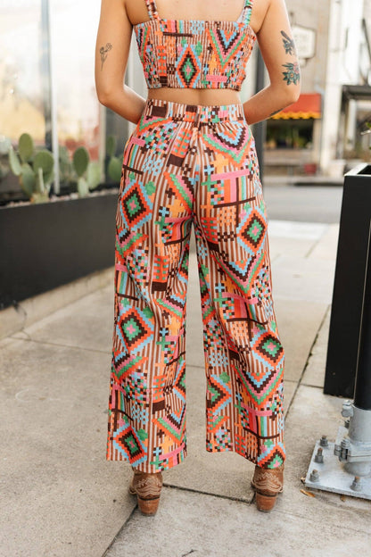 Turq Haven Funky Aztec Pants