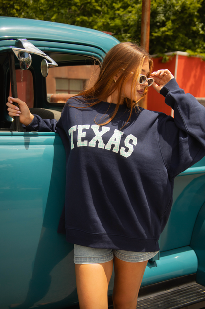 Texas Navy Mockneck