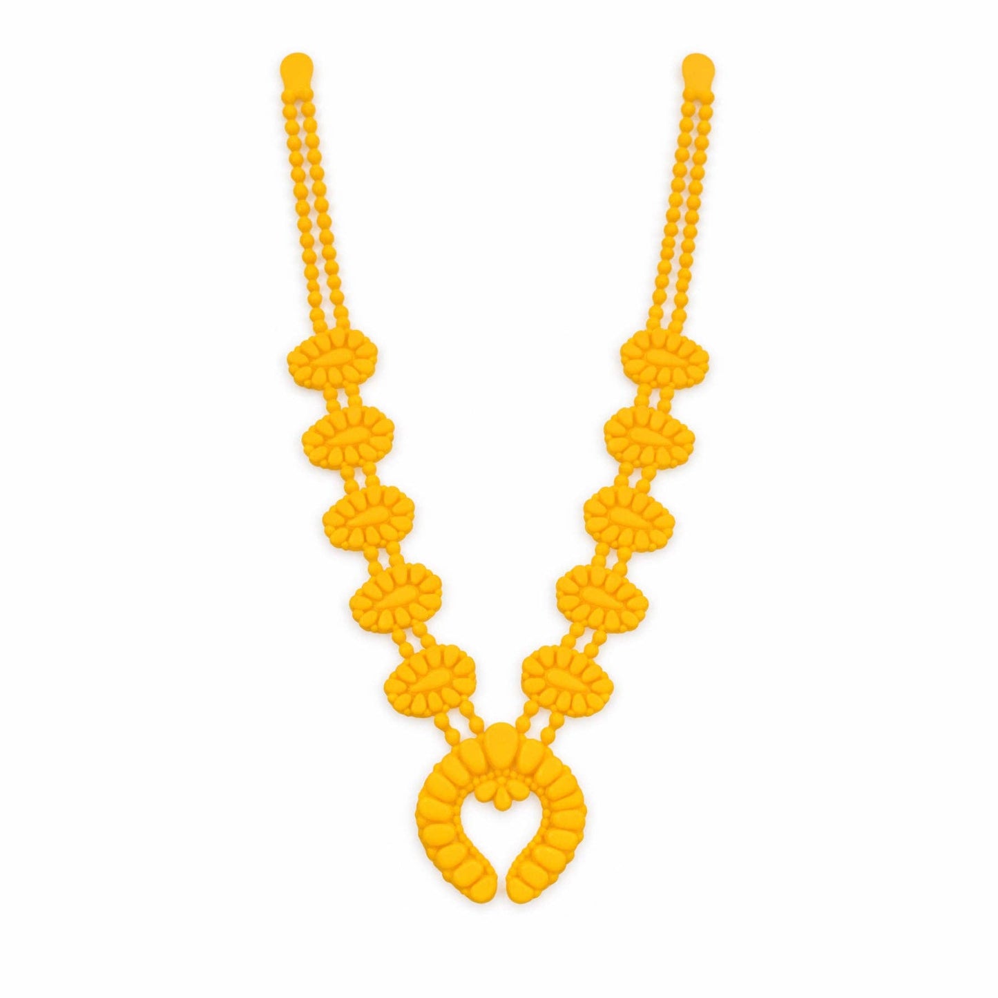 Rahya Jewelry Design Golden Hour Squash Blossom Necklace in Sunflower Yellow