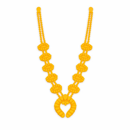 Rahya Jewelry Design Golden Hour Squash Blossom Necklace in Sunflower Yellow