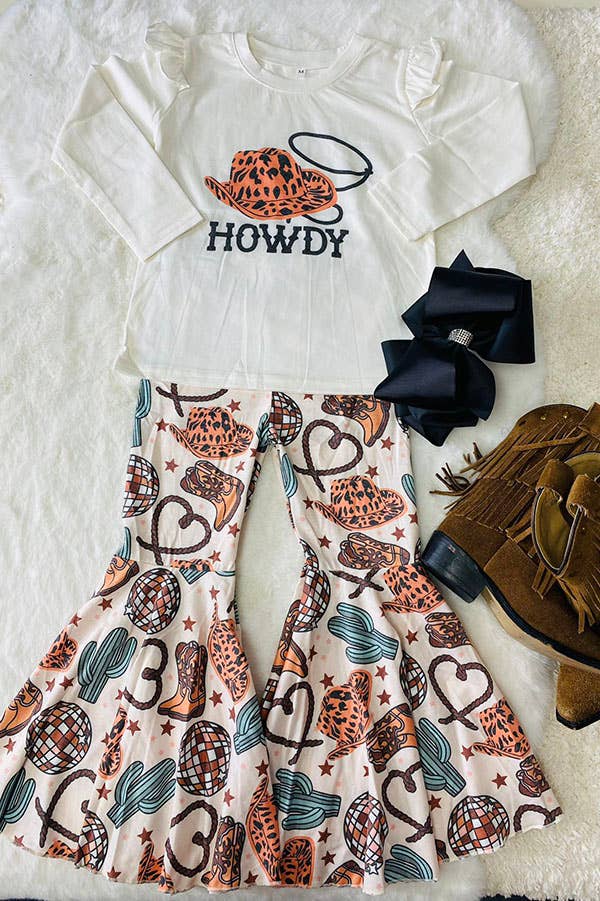 HOWDY top & bell bottom girls sets