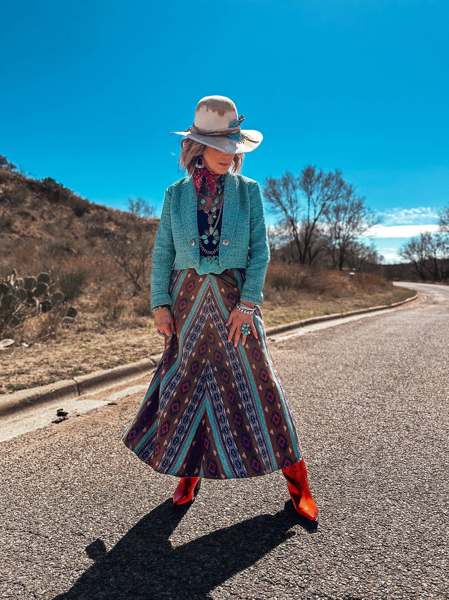 Silverado Apparel Chelsea Skirt - Casper Print