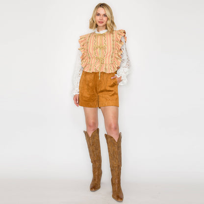 Vintage Wall Paper Quilted Vest