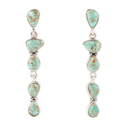 Barse Durango Turquoise and Sterling Silver Linear Post Earrings