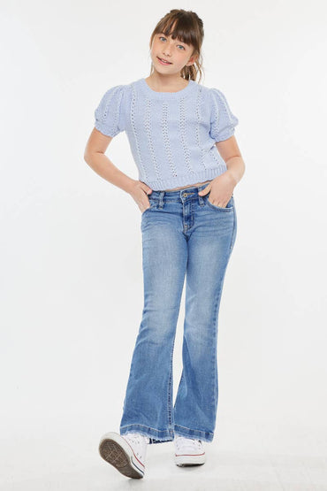 KanCan Aster Mid Rise Flare Kid Jeans