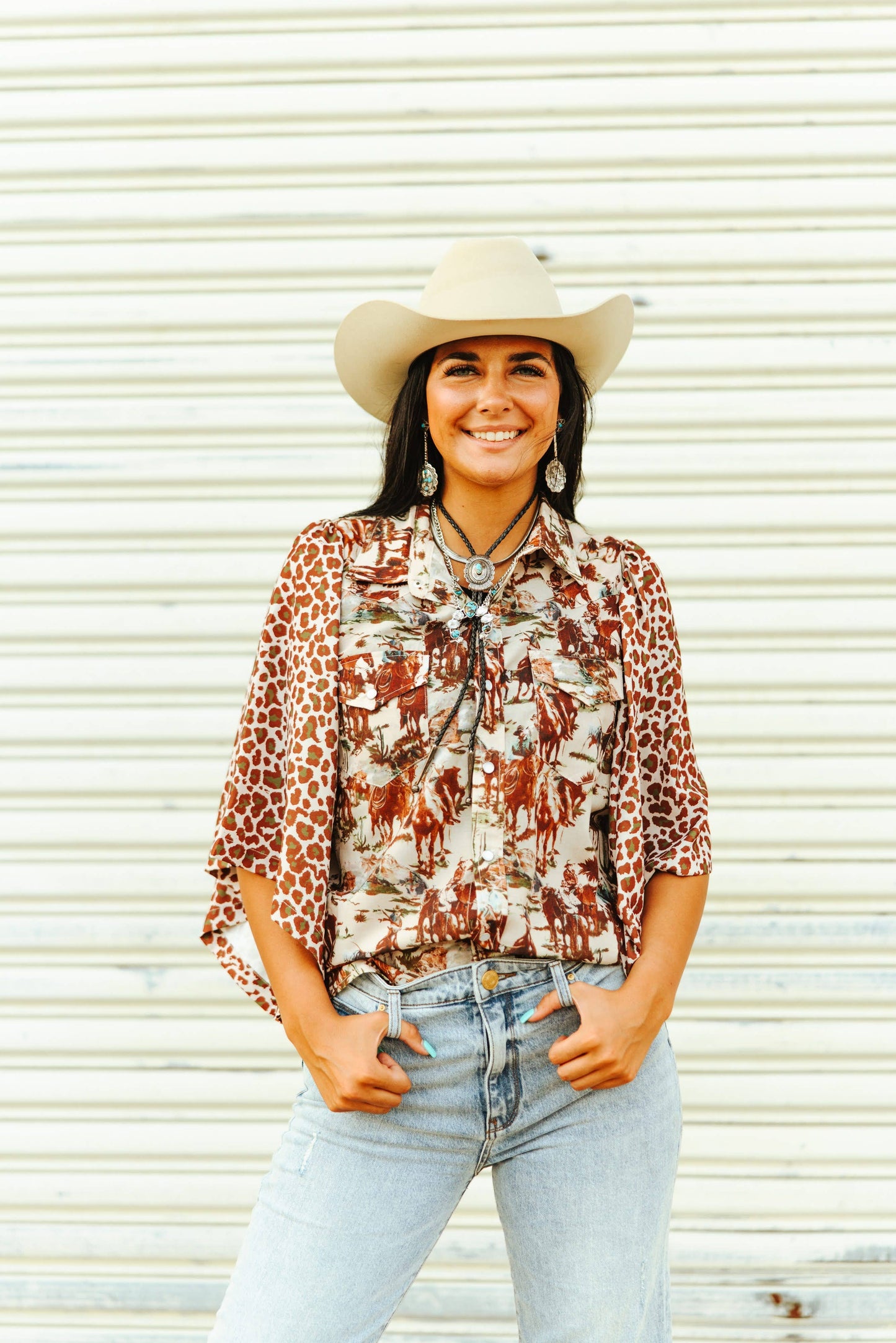 Cowboy Cheetah Blouse