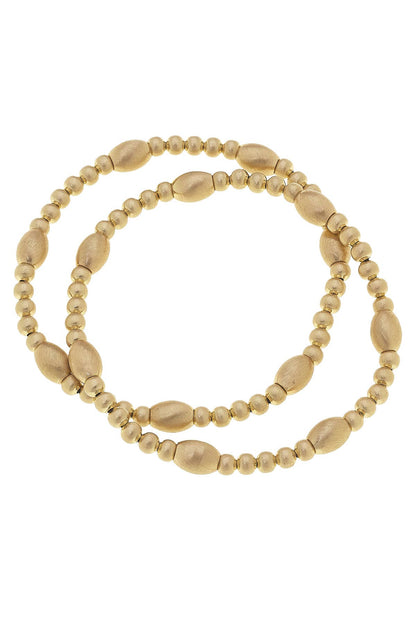 Canvas Style Mixed Metal Beaded Bracelets