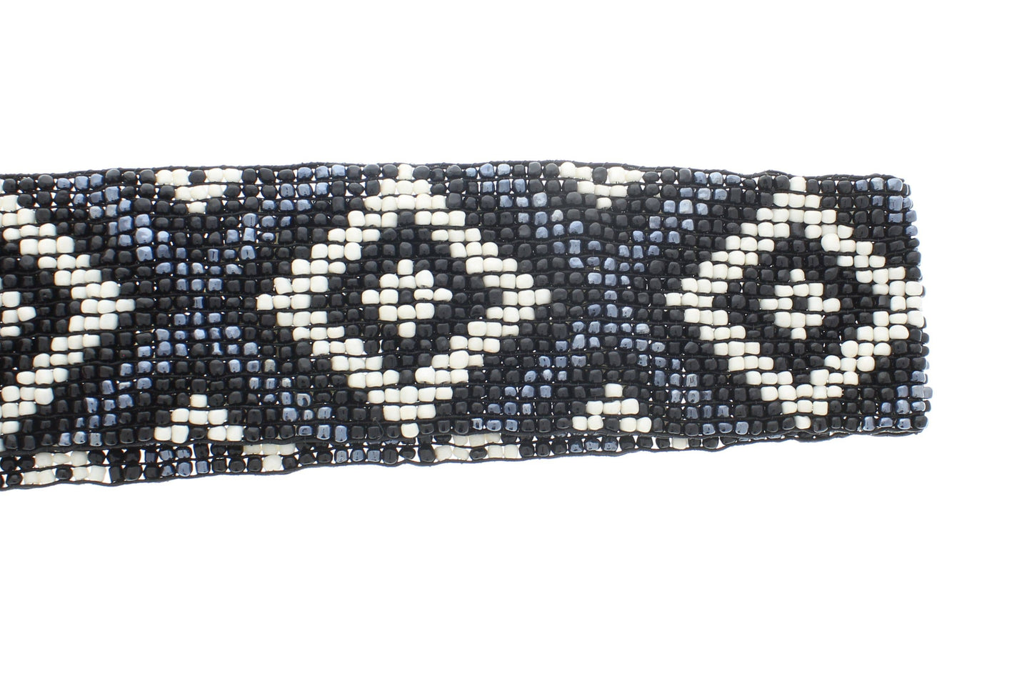 Black Handmade Stretchy Beaded Bali Belt