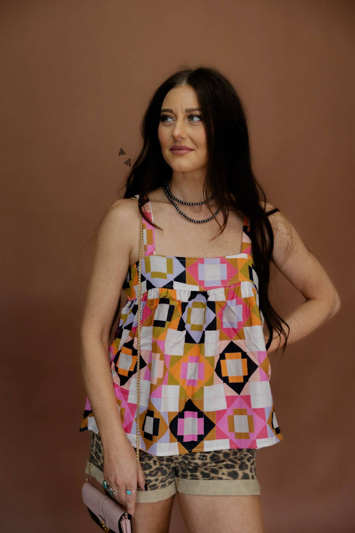 Quilted Corral Blouse