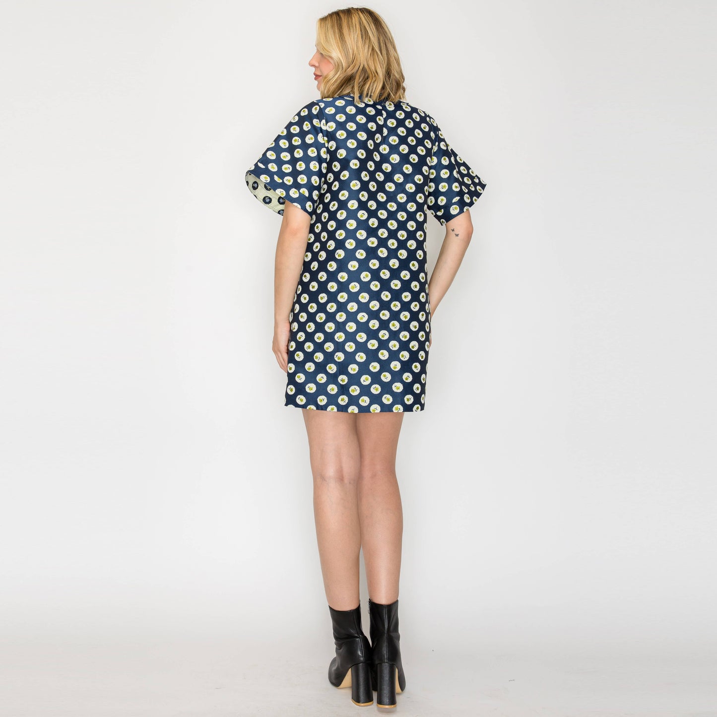 Flower Polka Dots Mini Dress