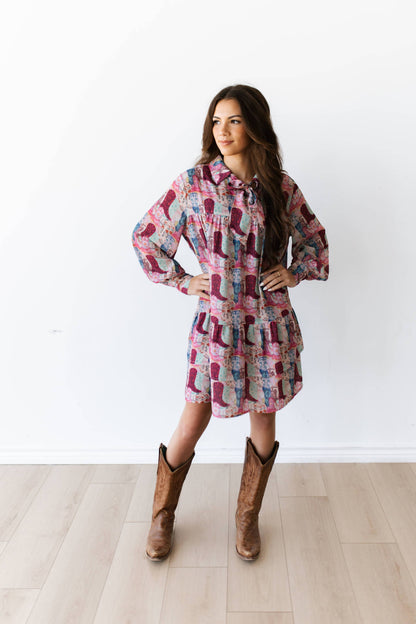 Turq Haven Funky Boot Dress