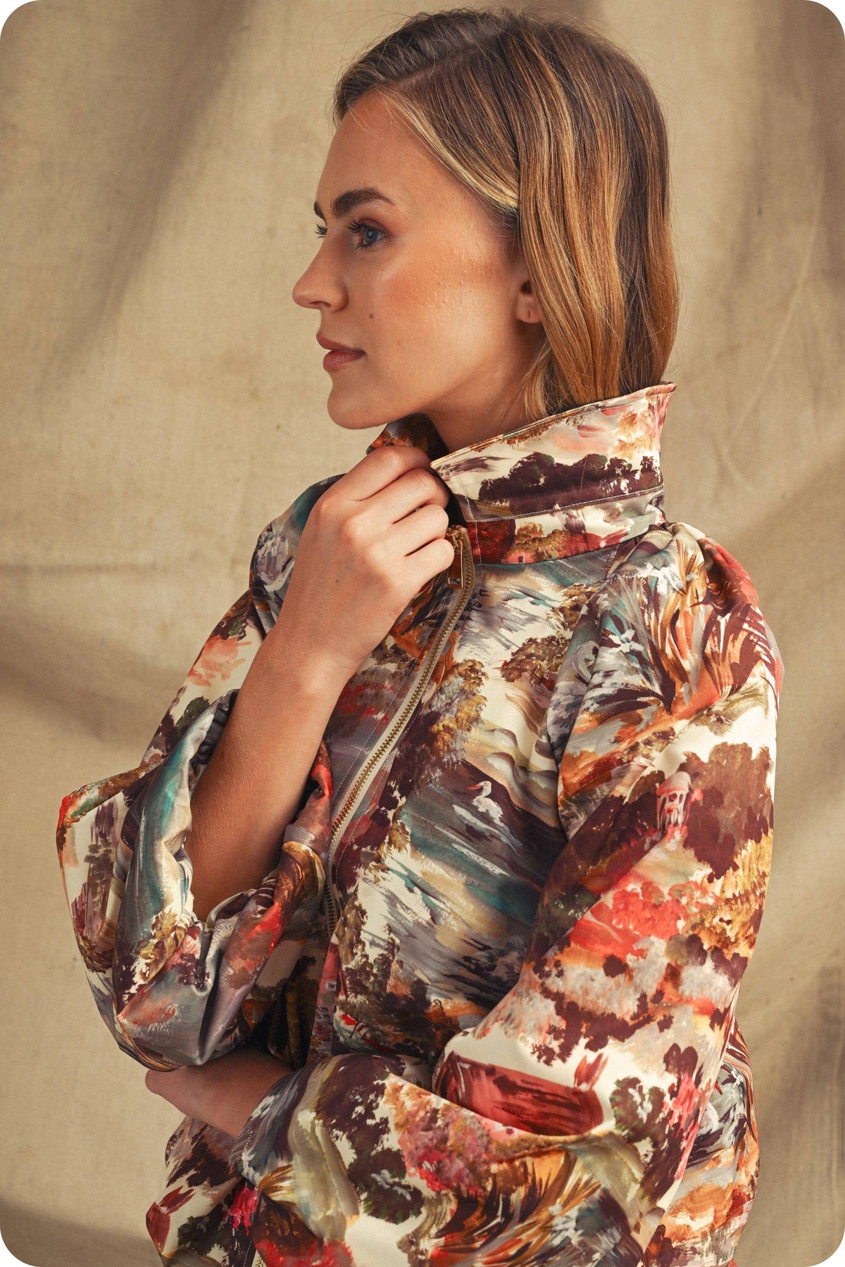 Cottage Garden Bubble Bomber Jacket