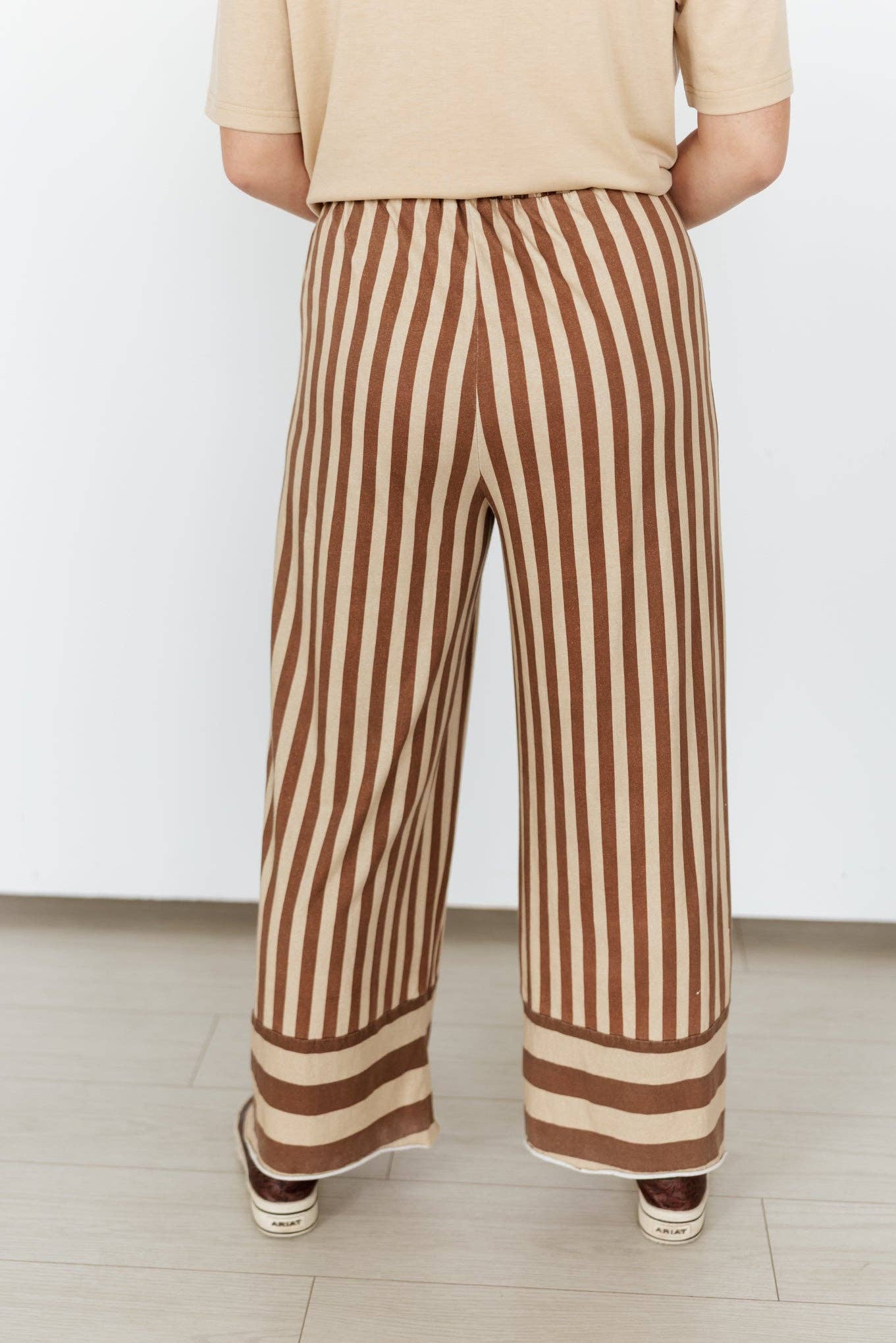Turq Haven Brown & Tan Striped Pant