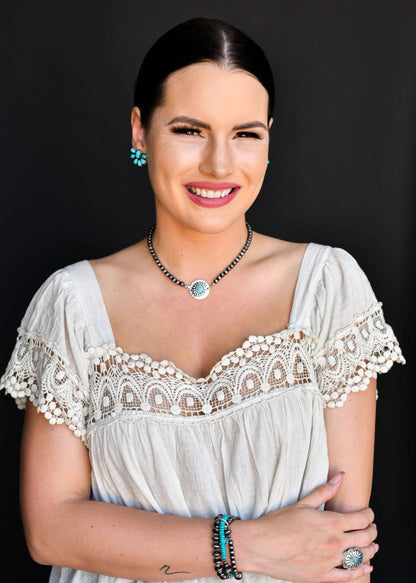 West & Co. Faux Navajo Pearl Choker Necklace