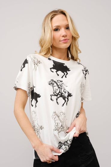Cowgirl Graphic Cotton Jersey T-Shirt