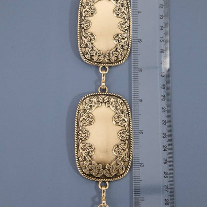 Rectangle Concho Chain Belt
