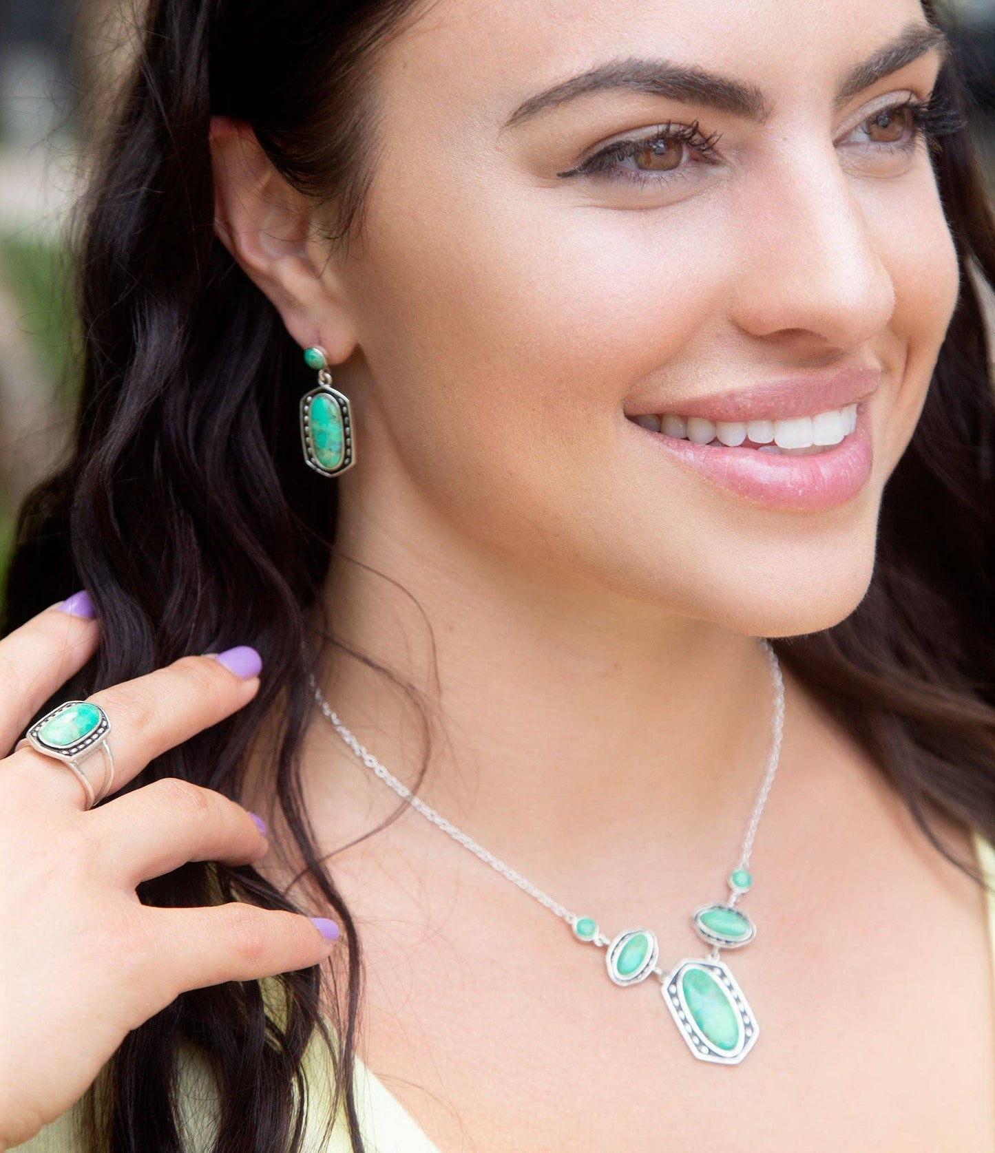 Barse Shielded Turquoise and Sterling Silver Earrings