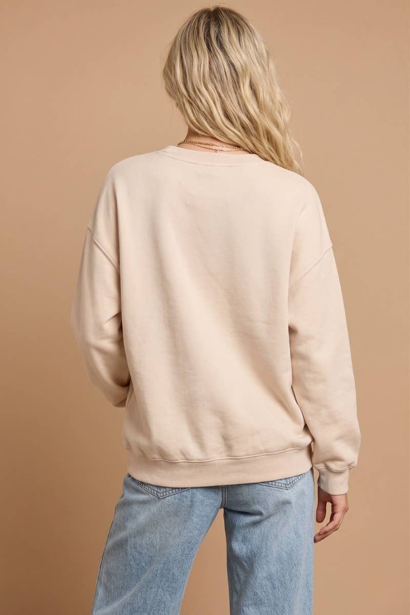 J.NNA The "Howdy" Multi-Pattern Graphic Sweatshirt