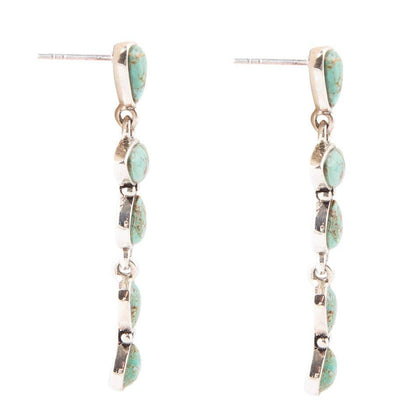 Barse Durango Turquoise and Sterling Silver Linear Post Earrings