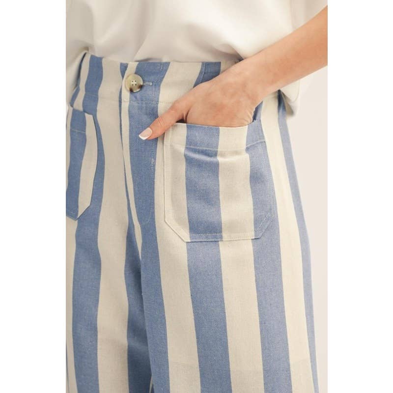 Stripe Wide Leg Pants