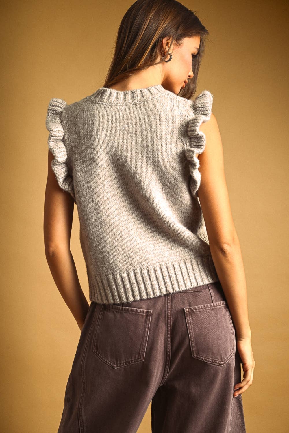 Miou Muse Ruffle Sleeve Sweater