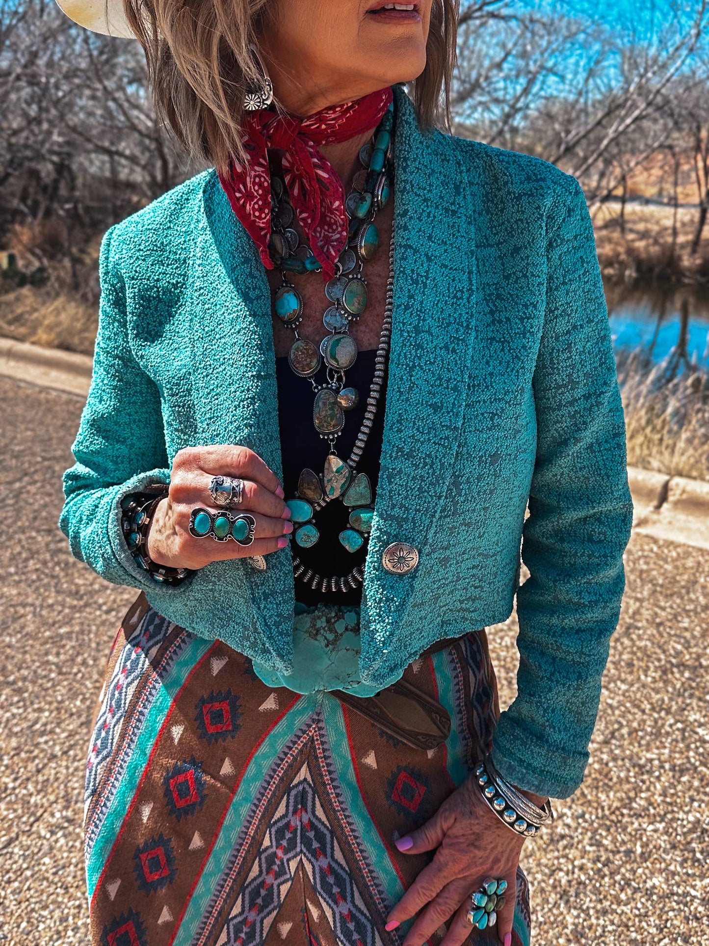 Silverado Apparel Goldie Bolero - Hockney Blue