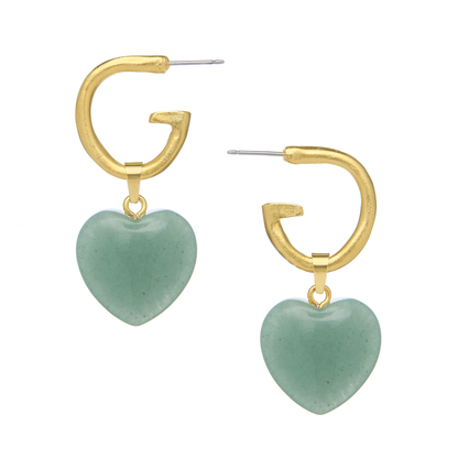 Susan Shaw Gigi Heart Earrings