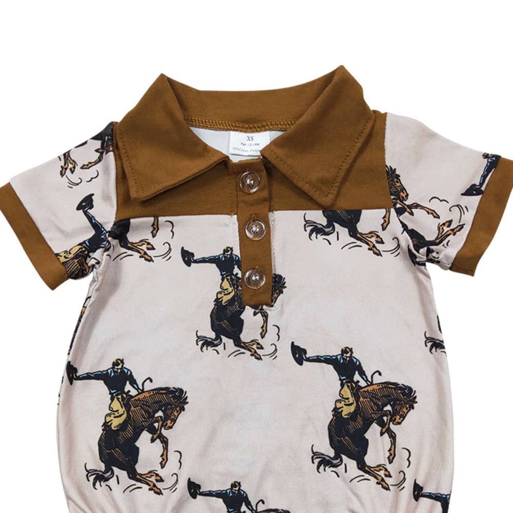 Boys Rodeo Baby Onesie