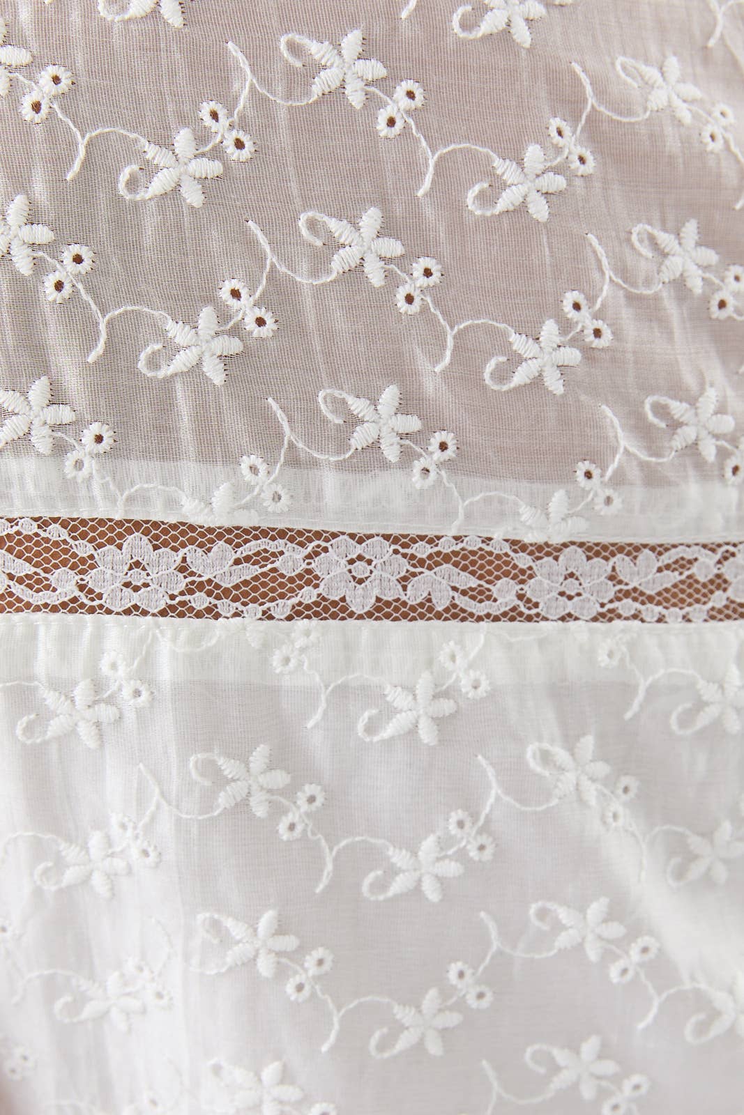 Eyelet Lace Trim Mini Dress