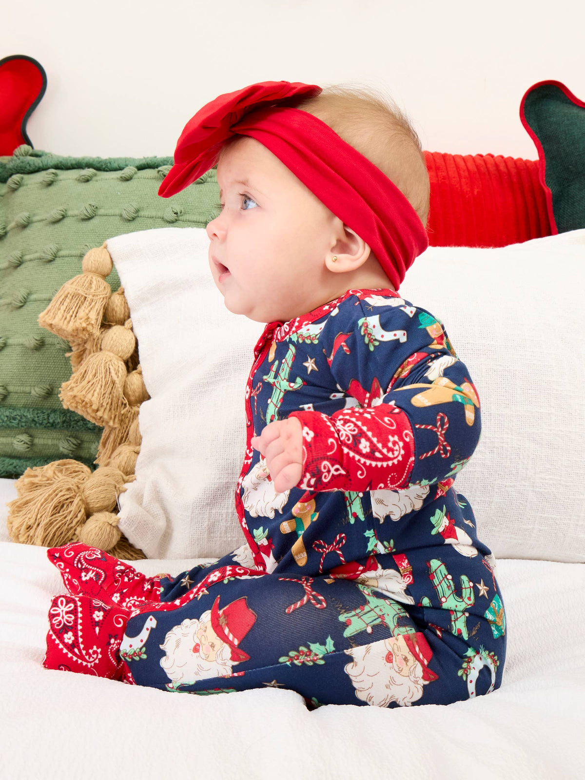 SoftSnooze™ Baby Santa Footie Pajamas