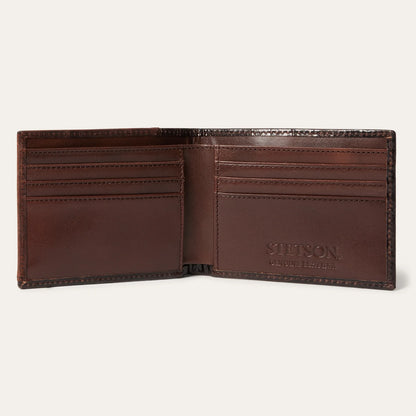 Stetson Tooled Embossed Croco Bi-Fold Wallet