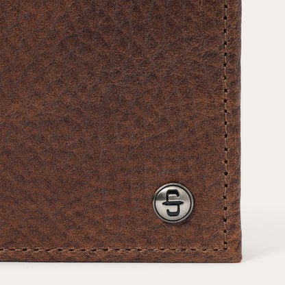 Stetson Bison Leather Rivet Bi-Fold Wallet