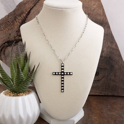 PennyLine Inc. Sacred Echo – Bubble Cross Western Pendant Necklace