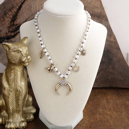 PennyLine Inc. Cowgirl Story – Pearl Charm Necklace
