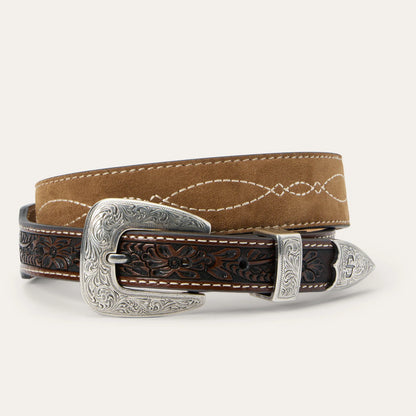 Stetson Sand Tooled Tapered Belt