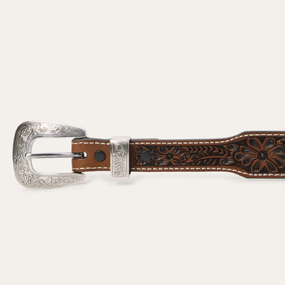 Stetson Sand Tooled Tapered Belt