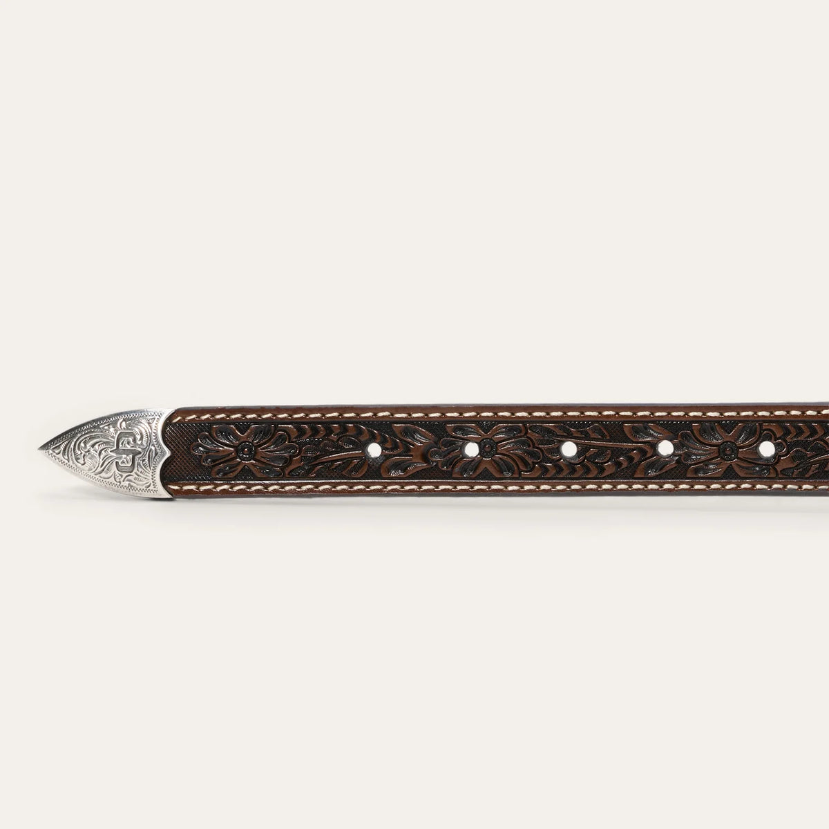 Stetson Sand Tooled Tapered Belt