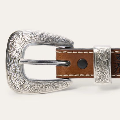 Stetson Sand Tooled Tapered Belt